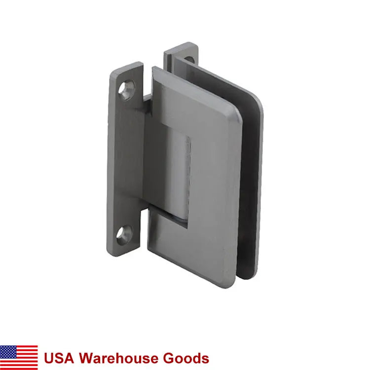 USA Warehouse Solid Brass Wall Mount 90 Degree Double Side H Back Plate Standard Hinge Bathroom Glass Clamp