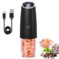One-Hand Operable LED Light Rechargeable Gravity Pepper Mill Creative Salt and Pepper Grinder Gift Adjustable Thickness