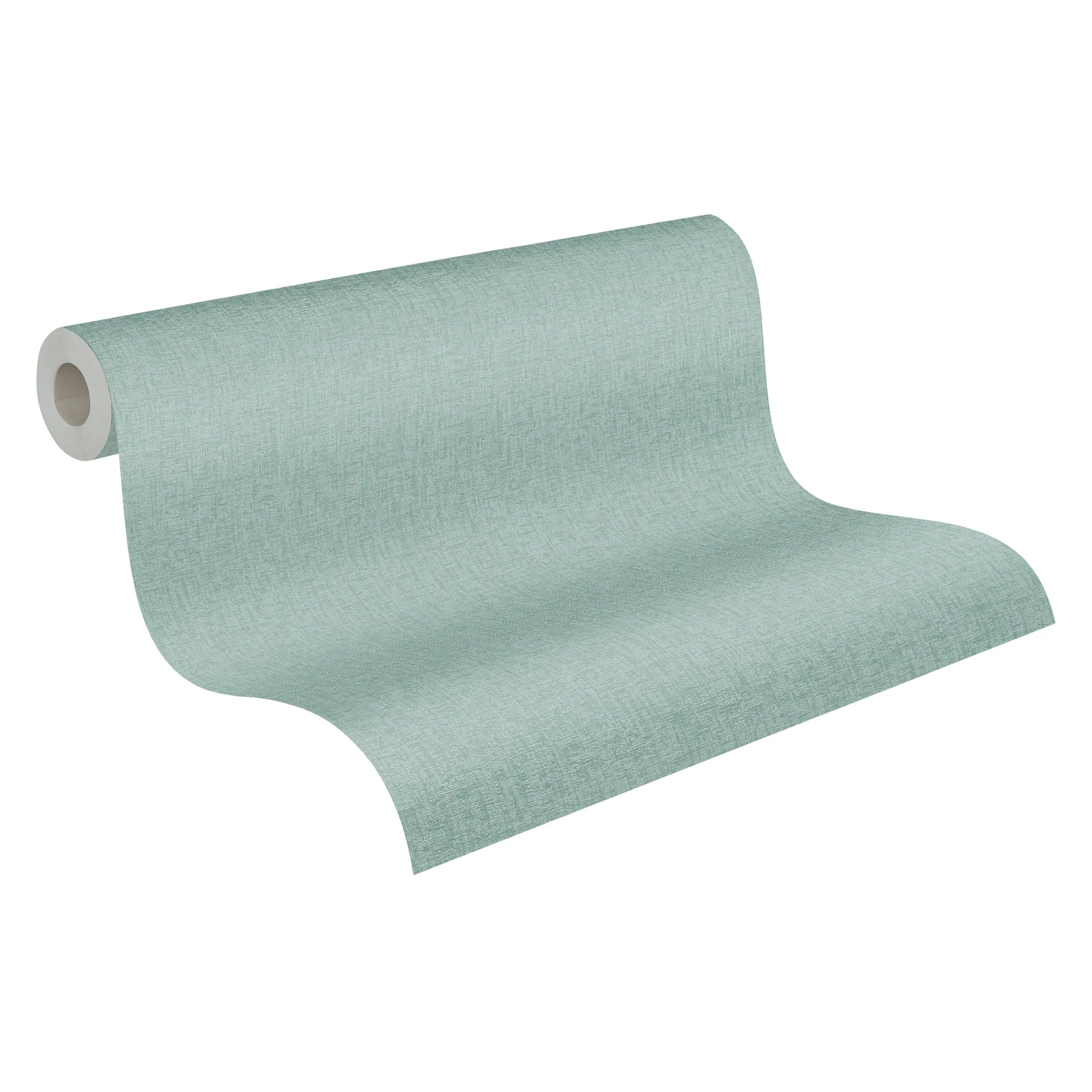 Made in Germany - Wallpaper rolls Solid Plain Colour Green - Non Woven Vinyl - Wallpaper Plain Solid Colour - 1005 x 053 m