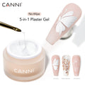 New CANNI 10g Nail Function Gel 5-in-1 Plaster Gel Metallic Painting Gel 3D PVC Sculpting Gel Fiber Base Coat High Shine TopCoat