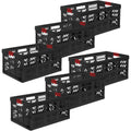 Keeper Set of 6 Folding Boxes 45 Liters Ben Graphite and Red
