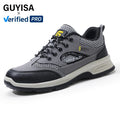 GUYISA New Style Anti-Puncture Safety Boots Microfiber Upper Functional Shoes with Steel Toe High Breathability MegaBDM