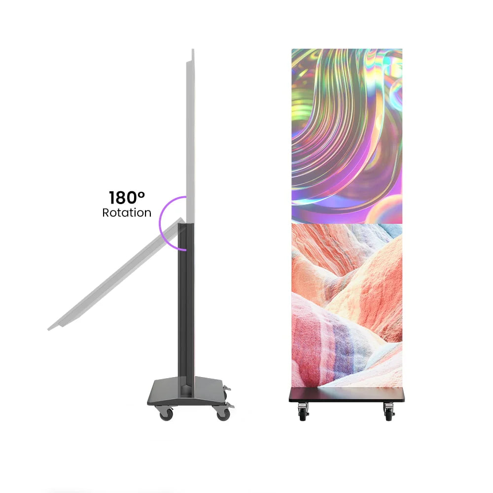 Ground Support Ultra Thin Full Color Advertising Digital P1.86 P2 P2.5 P3 Stand Poster LED Display Panel Advertising Led Screen
