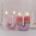 DIY Cylinder U-Shaped Arch Candle Silicone Mold for DIY Making Candle Resin Aromatherapy Gypsum Wax Soap Clay Craft