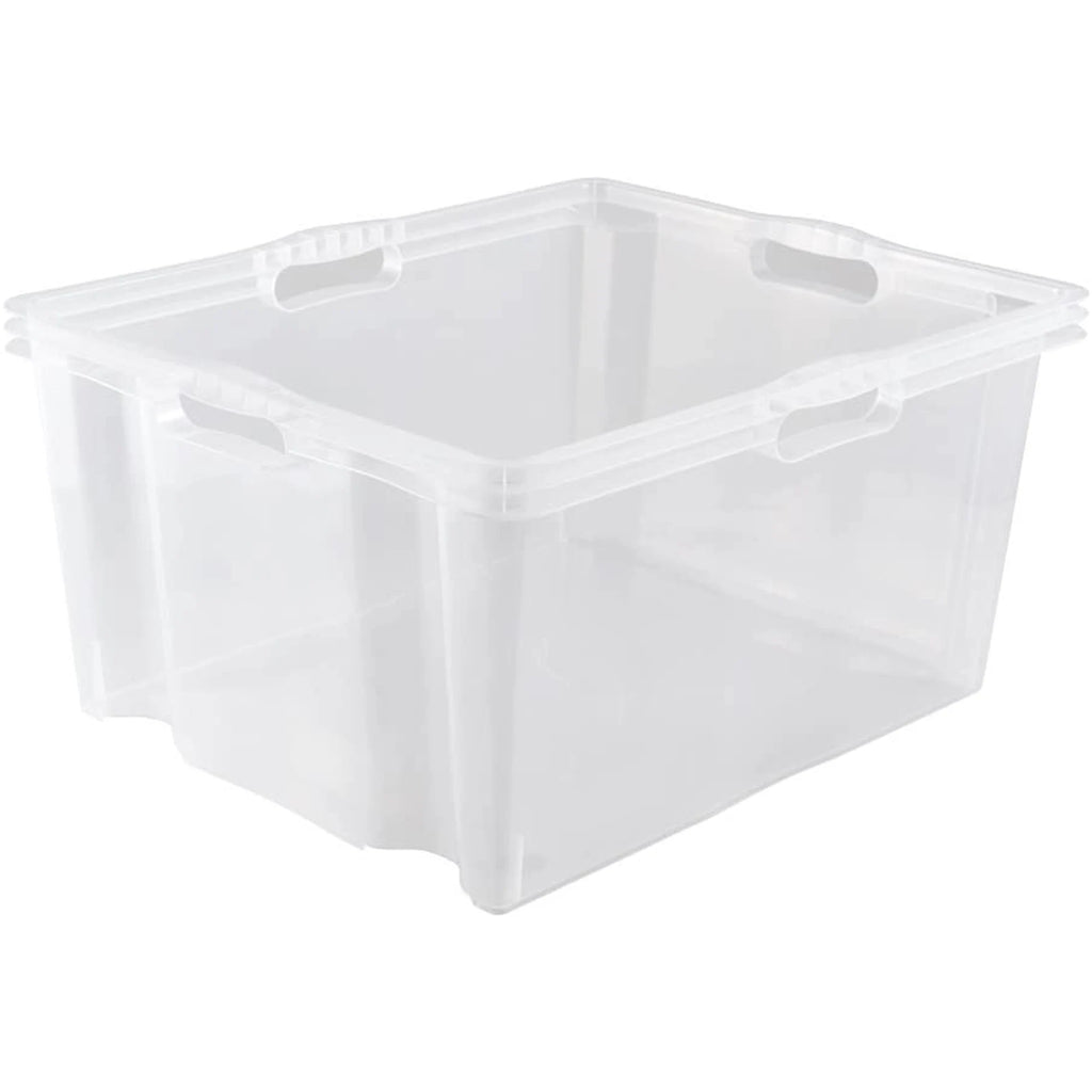 Storage Box with Integrated Handles Size: XXL 52 x 43 x 26 cm 44 l Transparent