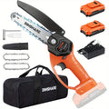 6" Inch Mini Chainsaw Cordless Electric Chainsaw with Brushed Motor Carry Case for Tree Trimming Woodcutting