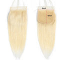 CLJhair Blonde Lace Top Closure Human Hair 6x6 Straight 14-20inch Middle Three Free Part