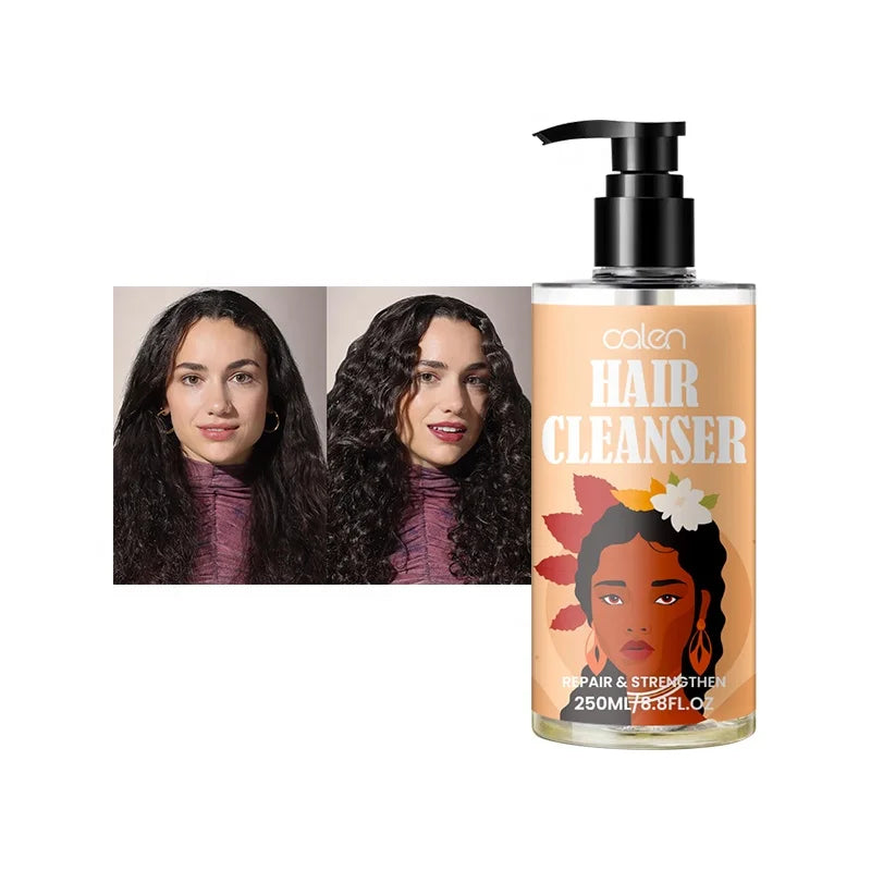 Oalen Private Label 250ml Moisturizing Shampoo for Dry Hair Smoothing Silky Shiny Healthy Renewal Daily Strong Dandruff Relief