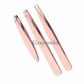 Precision 3-Piece Eyebrow Tweezers Set Pointed Tip for Perfect Brow Shaping and Eyebrow  Beauty Grooming