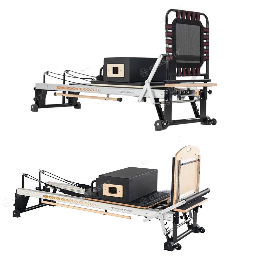GRASSFIT High Quality Aluminum Alloy Pilates Reformers Essential Pilates Equipment for Yoga and Gym Use Packed in Box