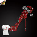 Low Minimum Order Quantity Iron on Rhinestone Transfer Sheet Christmas High Heel Iron on Heat Transfer Designs