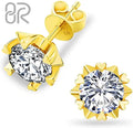 1/2ct VVS Moissanite Stud Earrings Wholesale Diamond Test Pass Bling Ice Out Round Brilliant Cut Screw Back for Women