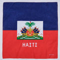 Custom Haitian Flag Headwrap Cotton Bandana in Haitian Flag Design Unique Headgear Accessory