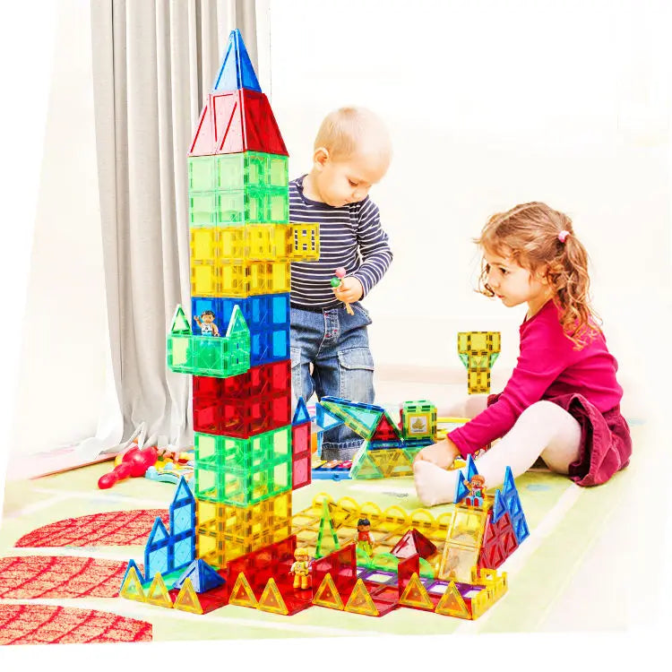 Magnetic Toys for Kids Learning Strong Magnet Construction Set Educational Magnetic Building Blocks Tiles