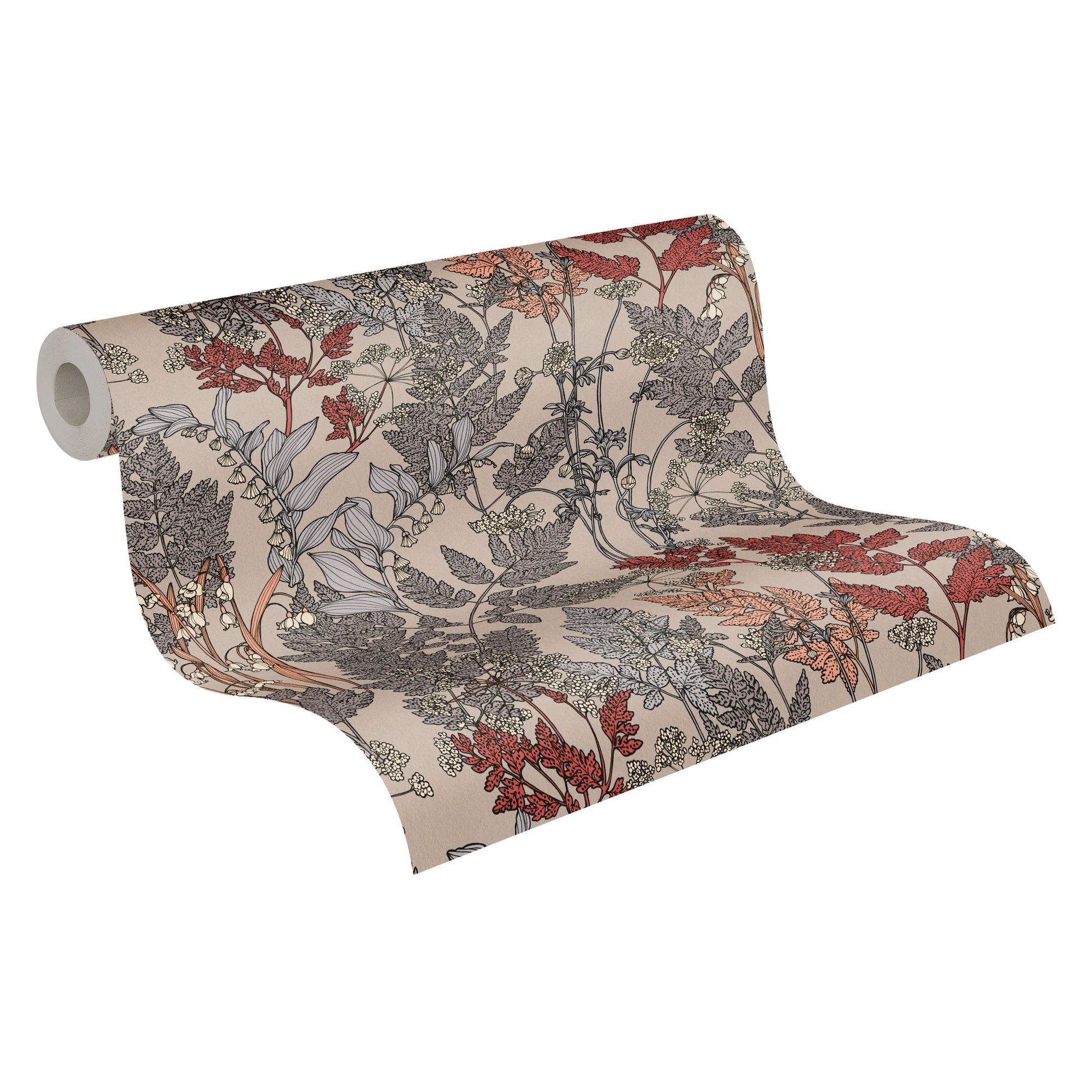 Made Germany Luxury Non Woven Floral Wallpaper Beige/Grey/Red/Orange Wash-Resistant Sound-Absorbing Modern Hotel Bathroom School