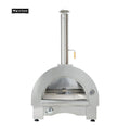 Large Outdoor Pizza Oven 82x73x120cm Metal Premium Style Gas & Wood Fuel Firebrick Lining Adjustable Feet