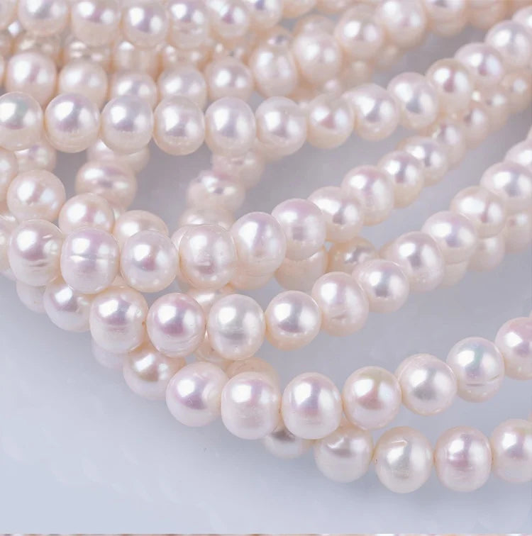 2A+ Grade Natural Freshwater Pearl Beads Strong Light Loose for Jewelry Making for Necklace or Earrings