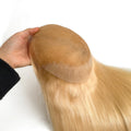 Blonde 613 Lace Front Poly 14 16 18 Inch Cuticle Aligned Natural Chinese Virgin Human Hair Topper Toupee for Women 7 by 9