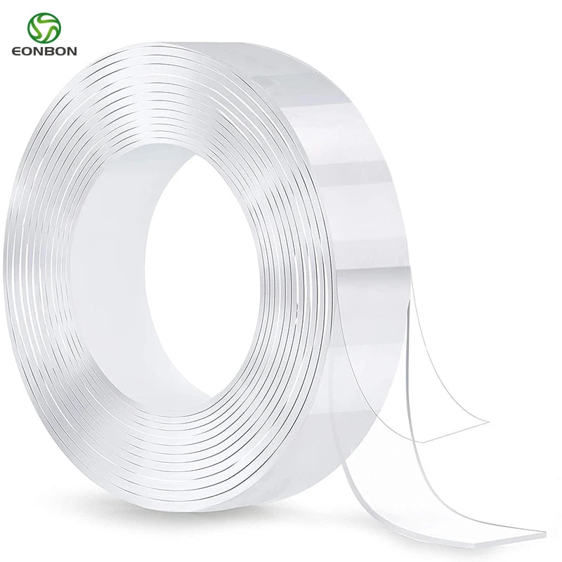EONBON Pre-Cut Double Sided Adhesive Foam Mounting Tape Nano Double-sided Tape Multipurpose Removable Nano Tape for Household
