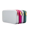 Square Silicone Cosmetic Storage Bag Large Capacity Travel Makeup Brush Holder Portable Cosmetic Waterproof Organizer