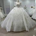 Jancember XS066 Fashion Tassel Short Sleeve Empire Ball Gown Wedding Dresses