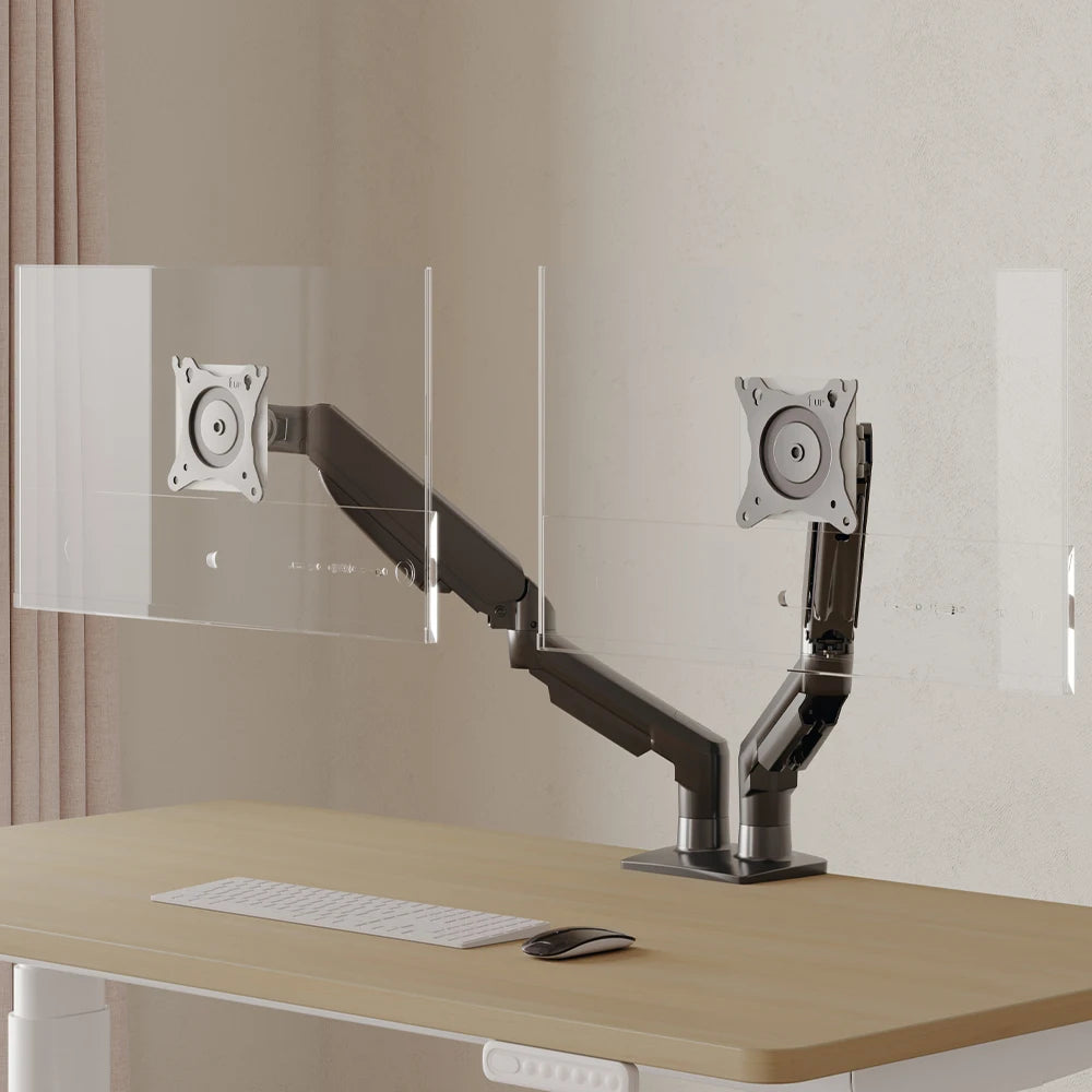 OMN Monitor Arm Stand Locktight Spring Mechanism Adjustable Tilt Swivel Cable Management for Office Desk
