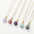 Healing Crystal Stones Necklace Jewelry Wholesale Healing Natural Birth Stone Rose Quartz Gemstone Necklace Jewelry