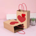 JUXINDAHandmade Kraft Paper Bag Personalized for Valentine's Day Retail Gift Shopping Features Gravure Printing Reasonable Price