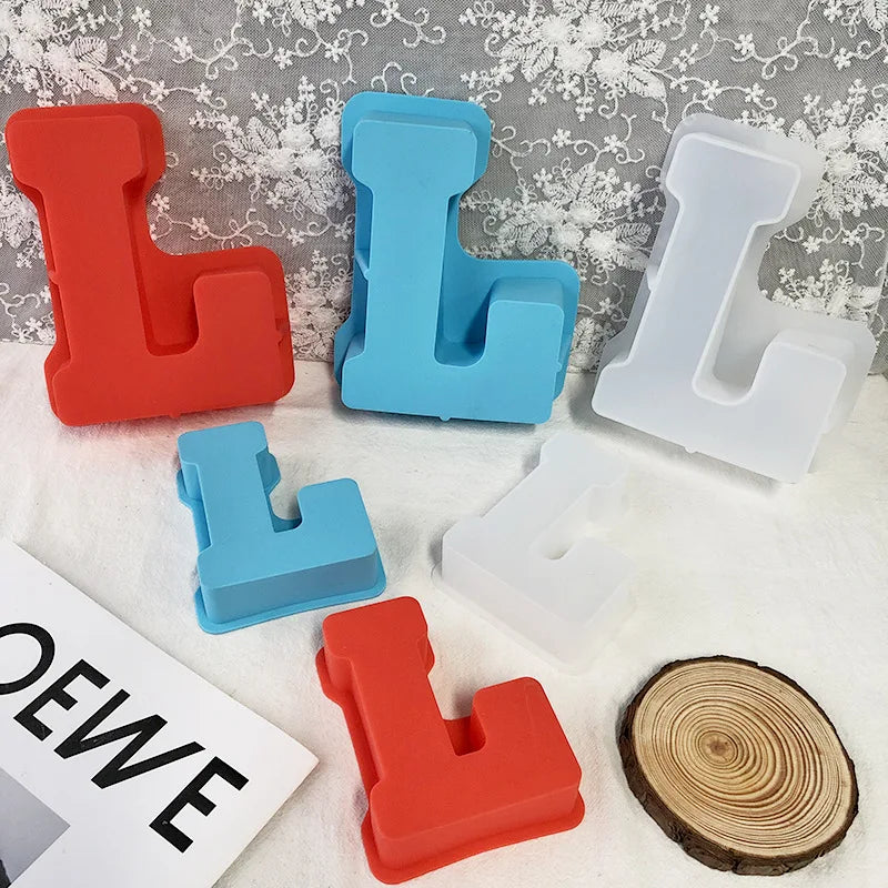 Y Capital Letter a to Z Thick 3D Silicone Letter Mold Suitable for Making Letters Word logo Art Making Cakes Party Home Decor