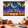 Wind Eid Castle Moon Background Cloth-Polyester-150*100cm Ramadan Mubarak Background Photo Booth Ramadan Backdrop Decoration