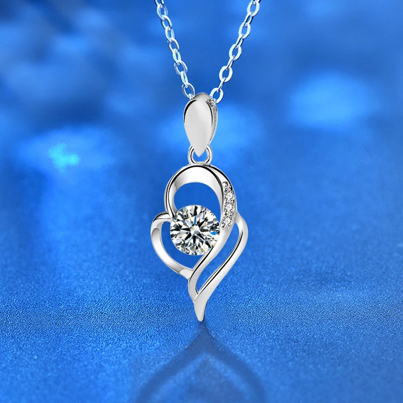 XMZ023 Romance Zircon 925 Sterling Silver Necklace Pendant High Quality Moissanite Jewelry for Women for Wedding Engagement