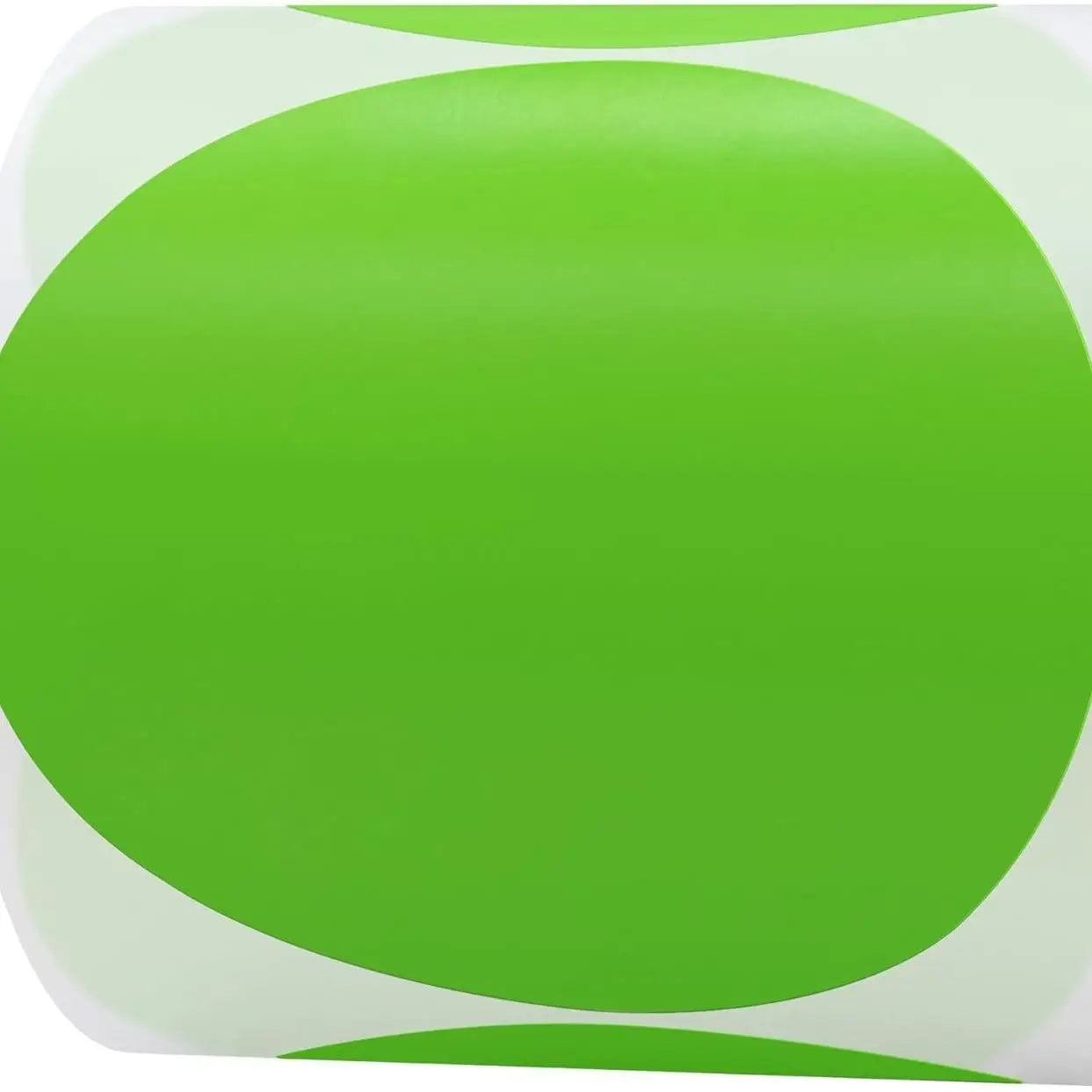 High Quality Custom Colorful Direct Thermal Dot Sticker Green Colour Red Round 3" Color Circle Thermal Sticker Label