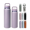 Custom Frosted Soft Touch Double Wall Insulated Drink Bottle Tumbler 500ml Vacuum Flask Stainless Steel Cup Thermal Water Bottle
