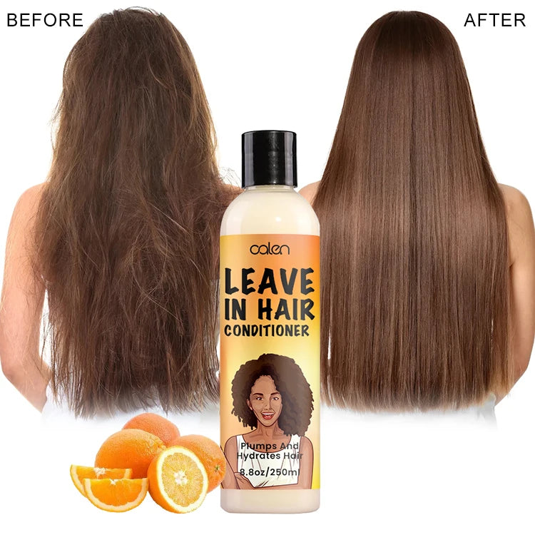Luxfume Orange Private Label 250Ml Moisturize Strengthen Thick Curly Hair Smooth Milk Leave in Conditioner