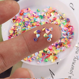 500g Holographic Crystal Nail Glitter Sequins Star Heart Diamond Clover High Shine Paillettes for Nail Art DIY