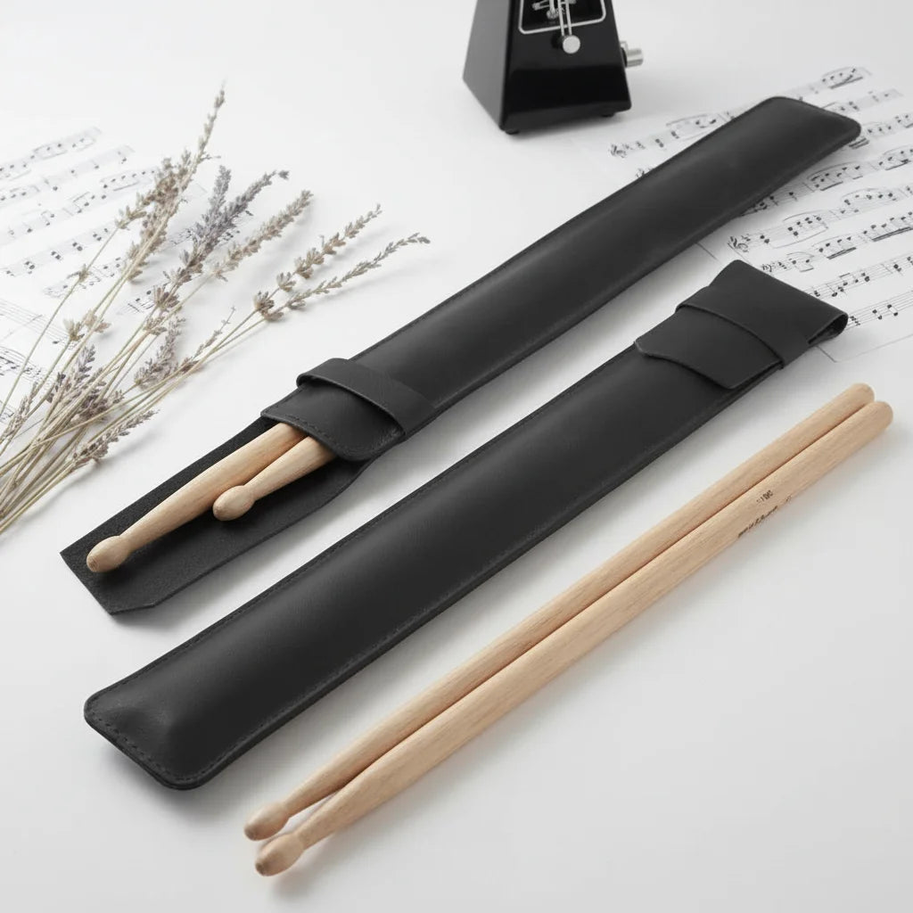 Travel Drumstick Storage Bag Drumstick Leather Case Portable Drumstick Holder Party Musicians Drumstick Pouch
