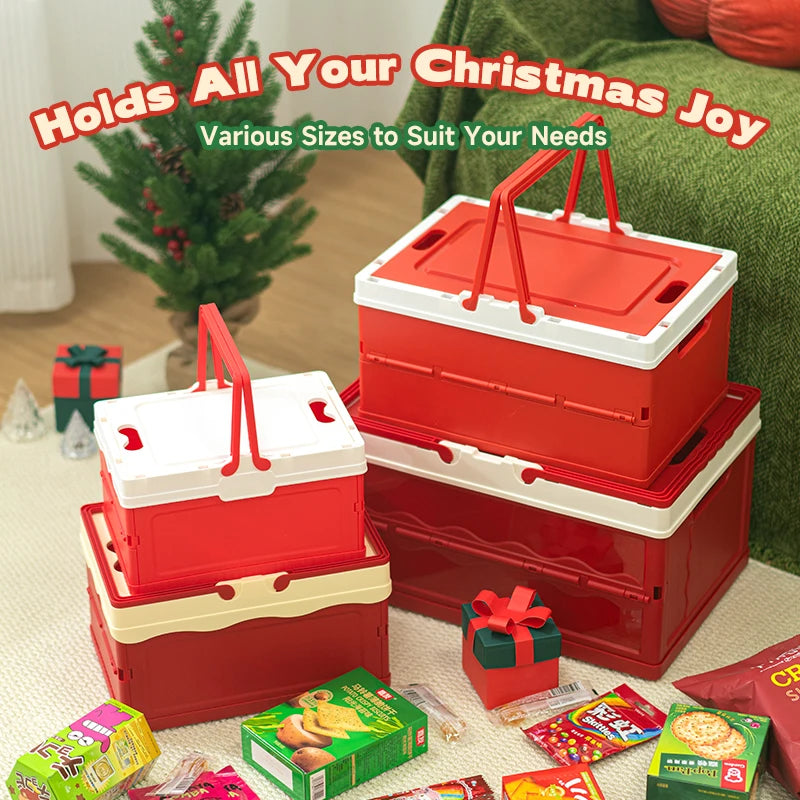 Factory OEM/ODM Wholesale Premium 2026 New Eco-Friendly Durable Christmas Plastic Collapsible Gift Box Handle for Corporate MegaBDM