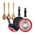 San Ignacio 3-piece frying pan set 16/20/24 cm + 3-piece acacia kitchen utensil set
