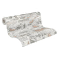 Made in Germany - Wallpaper rolls Stone Grey White Red Black - Non Woven Vinyl - Wallpaper Stone Look for Walls - 1005 x 053 m