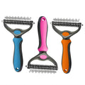 Portable Eco-Friendly Double Sided Soft Stainless Steel Pet Grooming Comb Small Dog Hair Remover Brush Self-Cleaning Tool