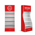 Shopping Mall Makeup Display Shelf Grocery Cosmetic Shelves Floor Display Stand for Sumpermarket Custom PVC Display Stand