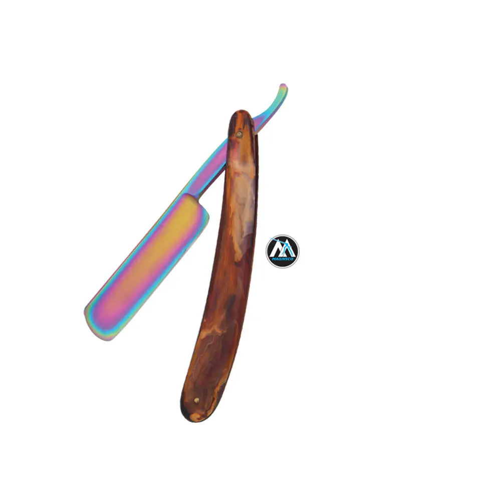 MAQNSCO MA-R016 Multi-Color Titanium Coated Fixed Razor Blade Made of Stainless Steel Durable for Hair Removal & Shaving