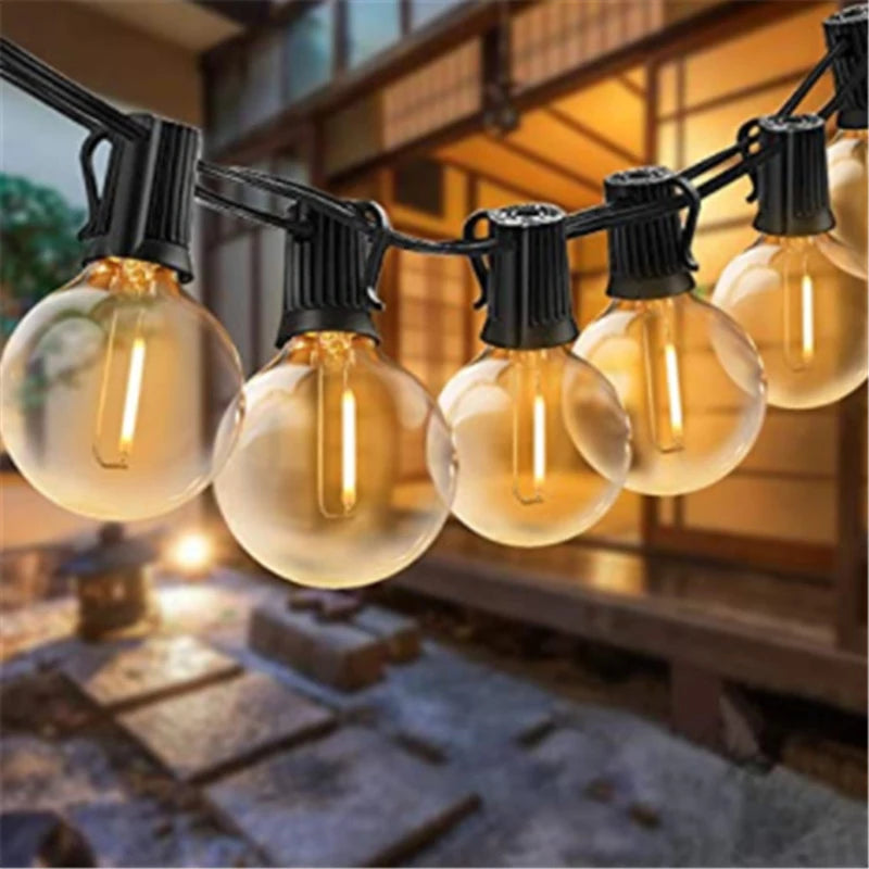 JAIYI Professional Factory 25ft Outdoor Light String 25G 40 LED Plastic Bulb for Wedding Decorative Light String