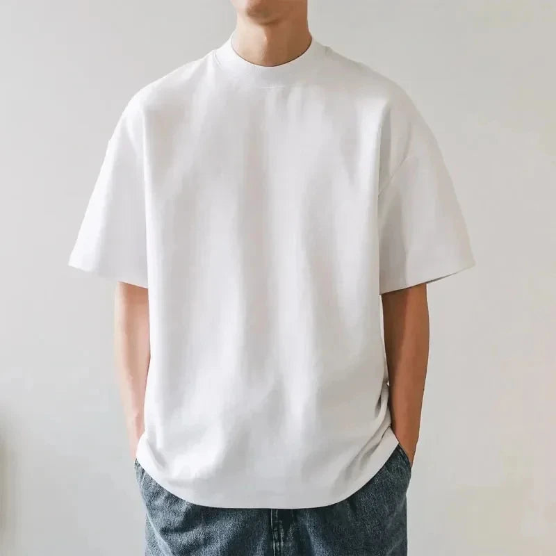Custom Plus Size Oversized T-Shirt with Drop Shoulder Quick Dry Breathable Knitted Fabric Light O-Neck Logo Fitness Long Length