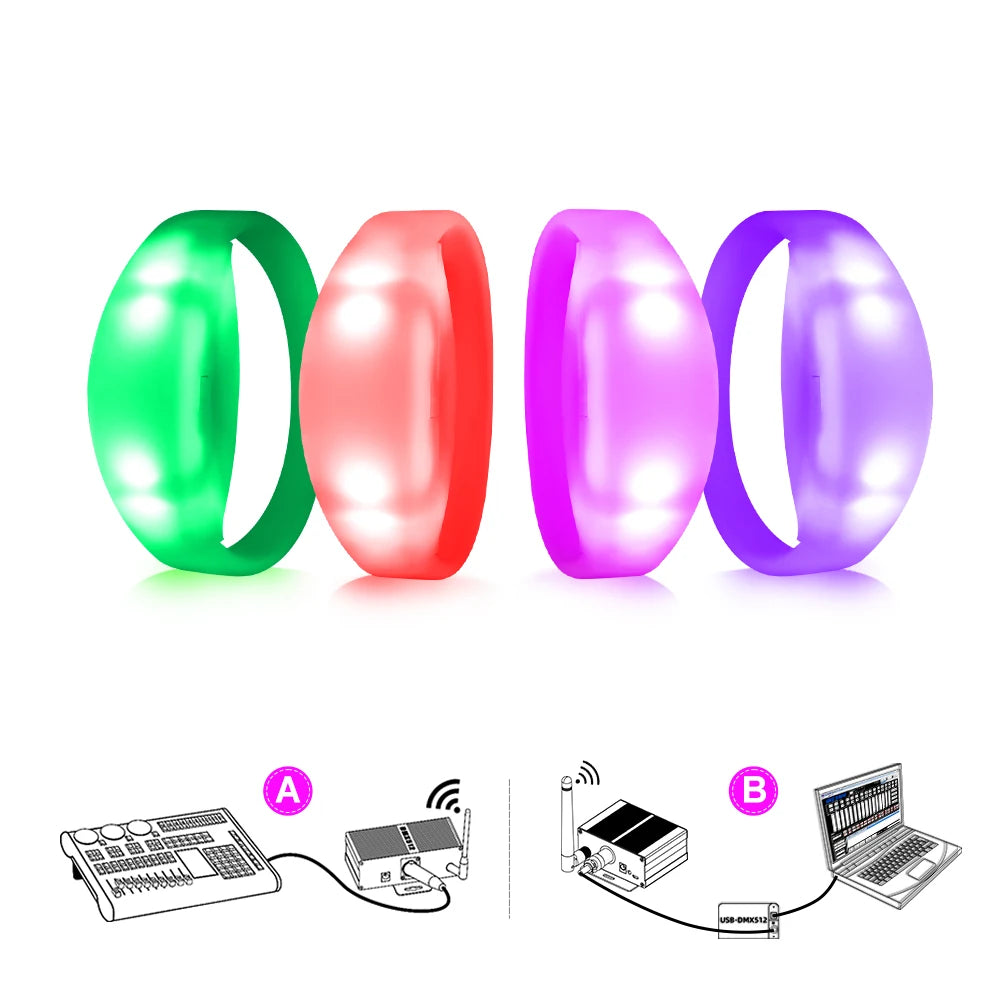 Concert Wristband Pulseira LED Party Remote Control Xyloband Wristbands LED Wrist Band Party Supplies Coldplay Bracelets