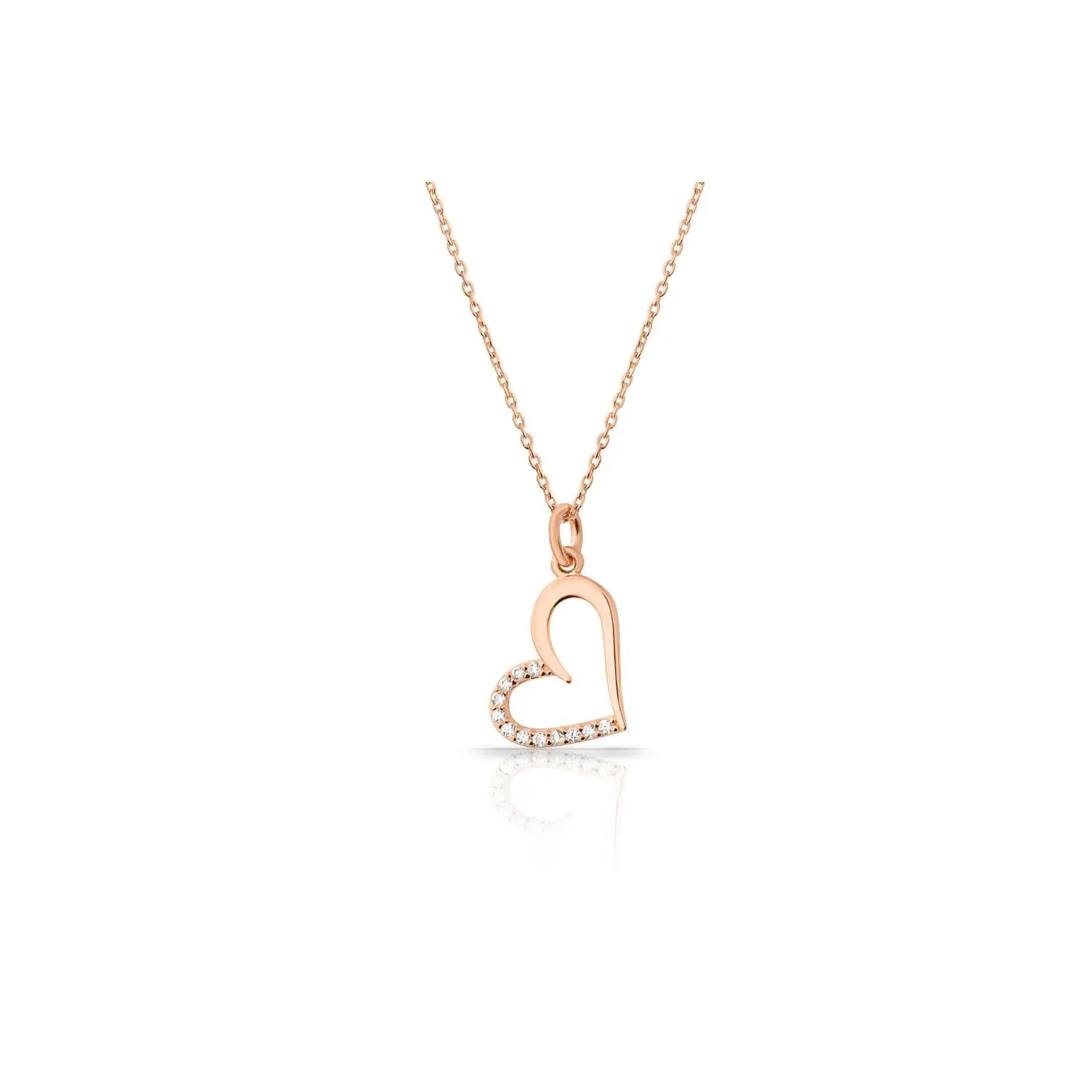 925 Sterling Silver Heart Necklace-Turkey Origin