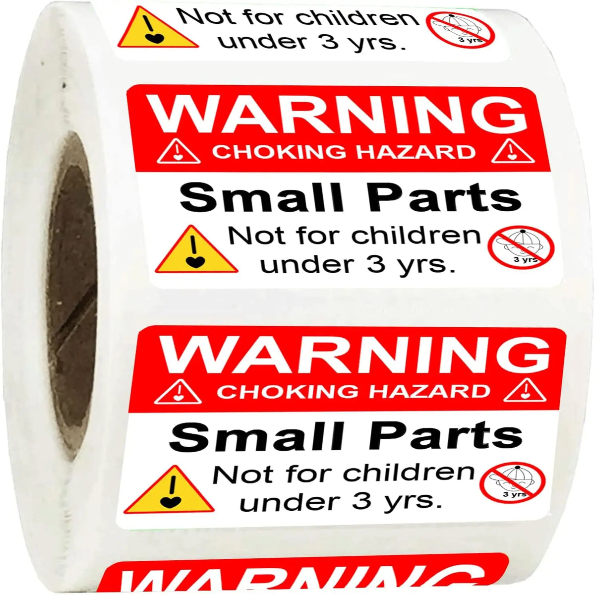 Warning Hazard Labels 1x 2 Inch Red Small Parts Suffocation Warning Stickers Not for Children Under 3 Years Labels MegaBDM