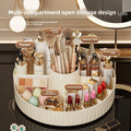 Rotating Household Cosmetic Storage Box - Desktop Dresser Shelf for Lipstick Eyeshadow & Brushes