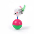 Wholesale Interactive Eco-Friendly Cat Toy Plush Feather Tumbler with Mouse Fun for Training Pets Made of Plastic