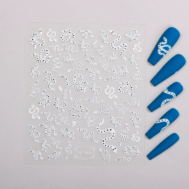 2025 Hot Sale Eco-friendly 2D Nail Decals Support Customized Exquisite DIY Decorative Nail Art Decals